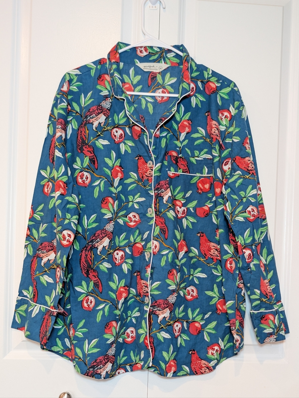 Anthropologie PrintFresh Pomegranate Pajama Top XL
